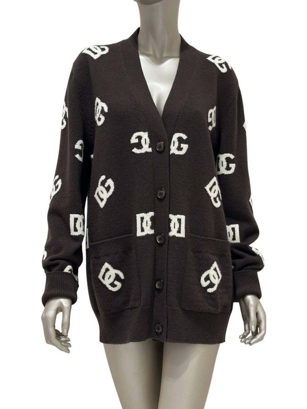 Dolce & Gabbana DG Monogram Wool Cardigan  sz.42